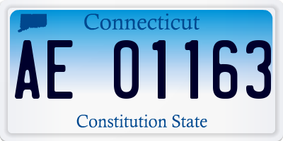 CT license plate AE01163