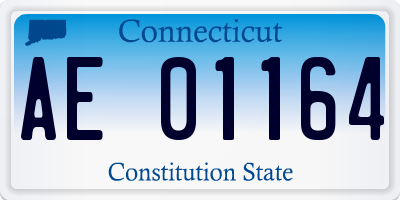 CT license plate AE01164