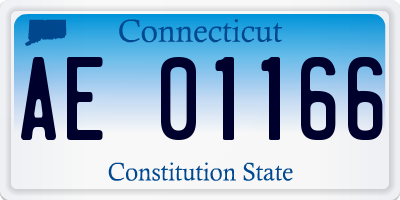 CT license plate AE01166