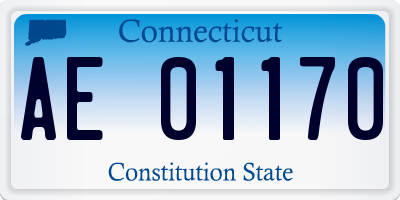 CT license plate AE01170
