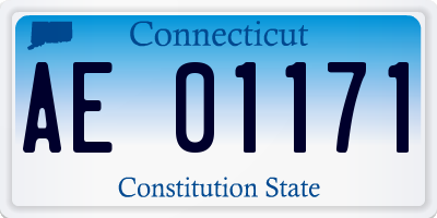 CT license plate AE01171