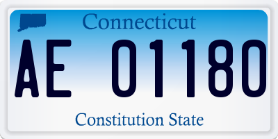 CT license plate AE01180