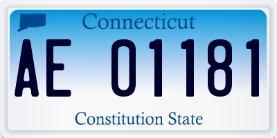 CT license plate AE01181