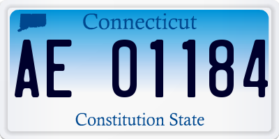 CT license plate AE01184