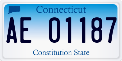 CT license plate AE01187