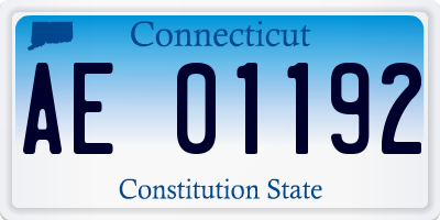 CT license plate AE01192
