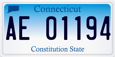 CT license plate AE01194