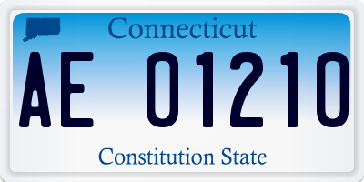 CT license plate AE01210