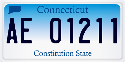 CT license plate AE01211