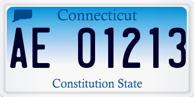 CT license plate AE01213