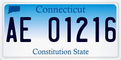 CT license plate AE01216