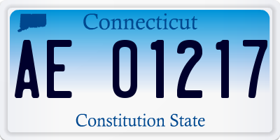 CT license plate AE01217