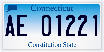 CT license plate AE01221