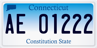 CT license plate AE01222