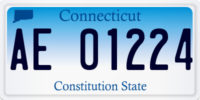 CT license plate AE01224
