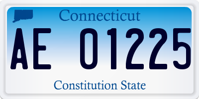 CT license plate AE01225