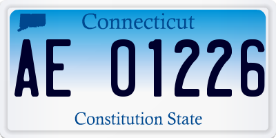CT license plate AE01226