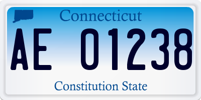 CT license plate AE01238
