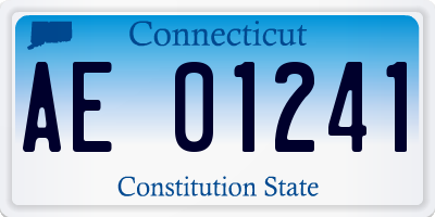 CT license plate AE01241