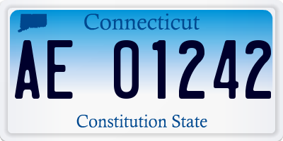 CT license plate AE01242