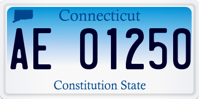 CT license plate AE01250