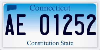 CT license plate AE01252