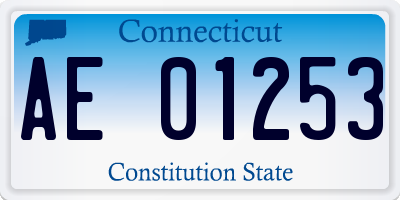 CT license plate AE01253