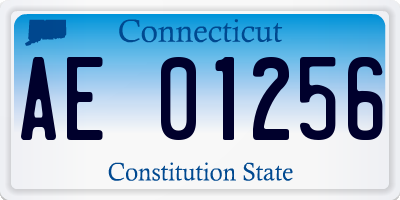 CT license plate AE01256