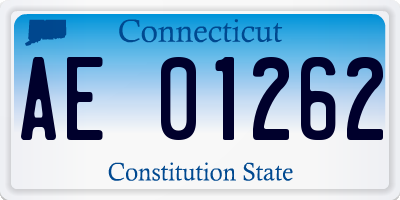 CT license plate AE01262