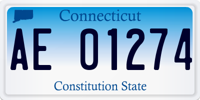 CT license plate AE01274