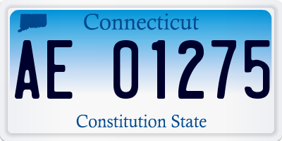 CT license plate AE01275
