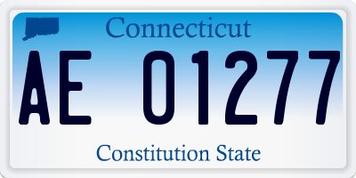 CT license plate AE01277