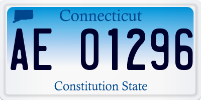 CT license plate AE01296