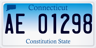 CT license plate AE01298