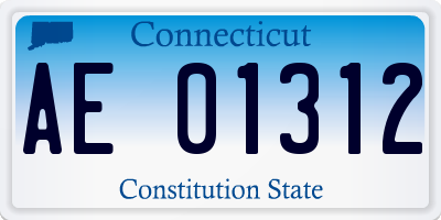 CT license plate AE01312