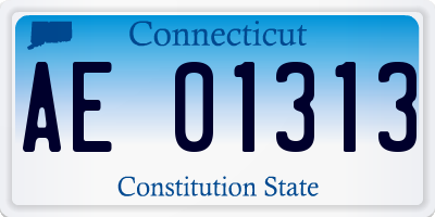 CT license plate AE01313