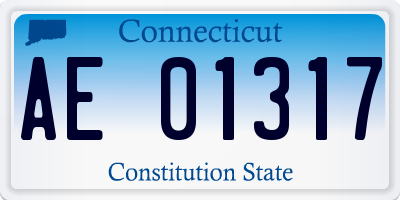 CT license plate AE01317