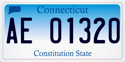 CT license plate AE01320
