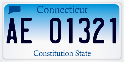 CT license plate AE01321