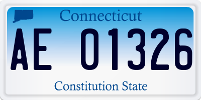 CT license plate AE01326