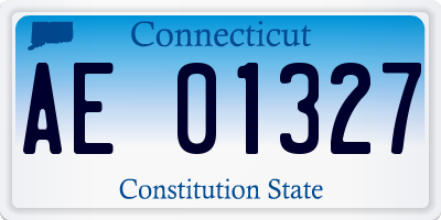 CT license plate AE01327