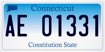 CT license plate AE01331