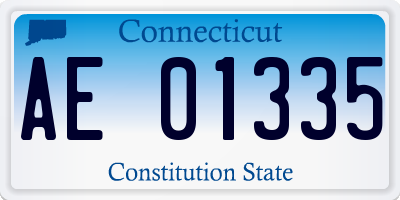 CT license plate AE01335