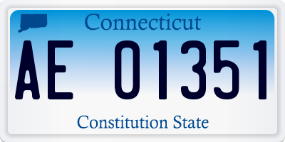 CT license plate AE01351