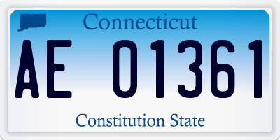 CT license plate AE01361