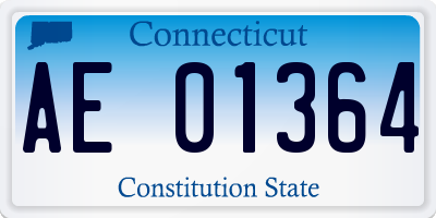 CT license plate AE01364