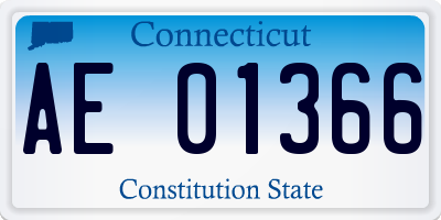 CT license plate AE01366