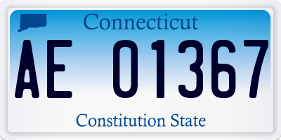 CT license plate AE01367