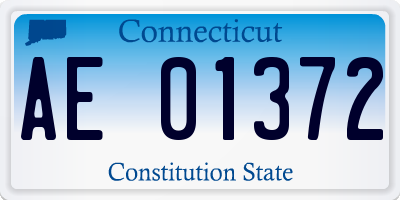 CT license plate AE01372