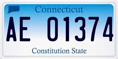 CT license plate AE01374